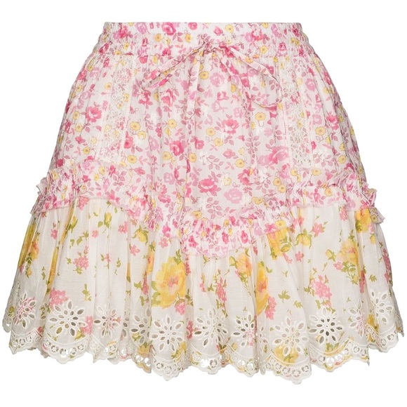 LoveShackFancy 🆕 Floral Pink Skirt, Size XS- NWOT - Picture 2 of 9